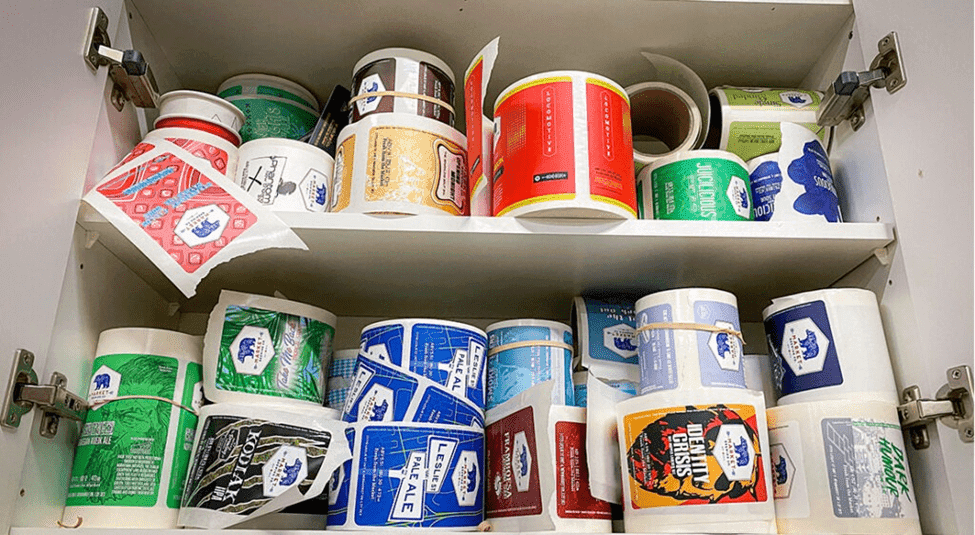 Printed Roll Labels for Market Brewing Co.