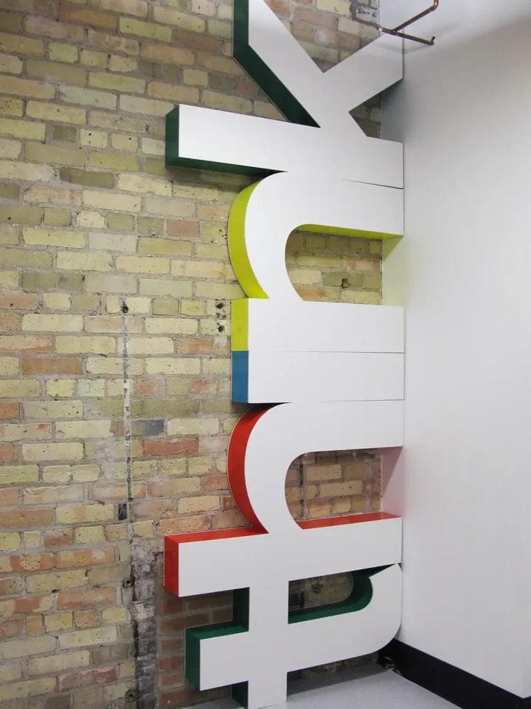 large-scale, bold and high quality installation at the Think Research office