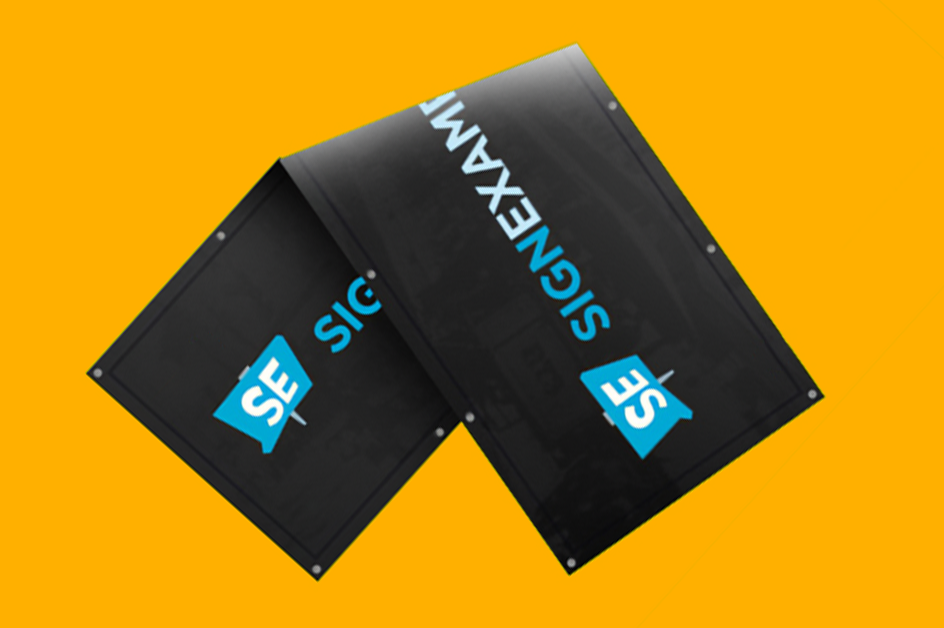 Double sided banner printing