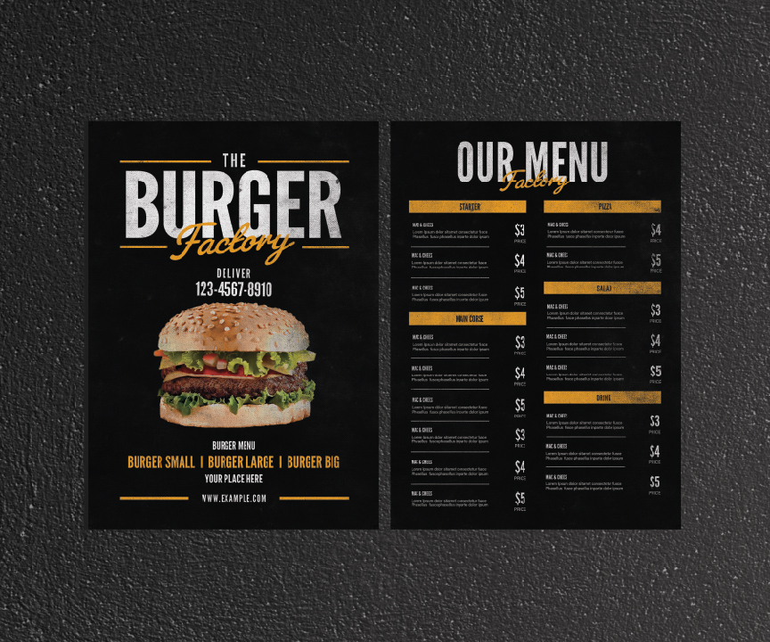 Menus (Burgers)