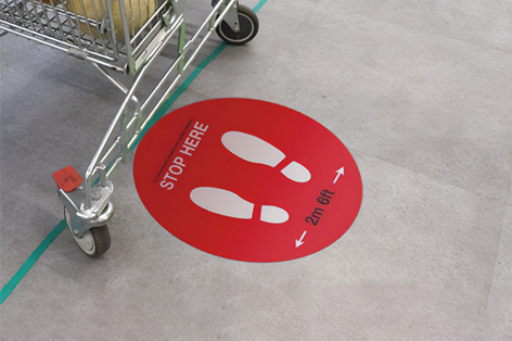Floor Graphics (Stand Here Decal)