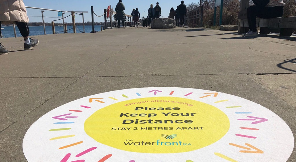 Waterfront Social Distance Decal