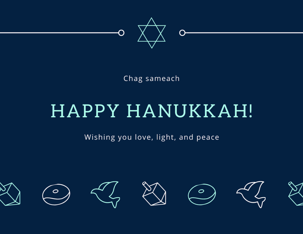 Happy Hanukkah Postcard