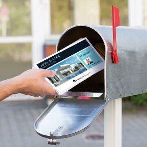 Placing promotional material into a mail box