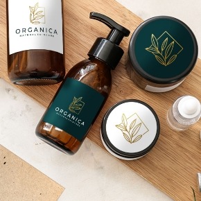 Beauty products with custom branded labels