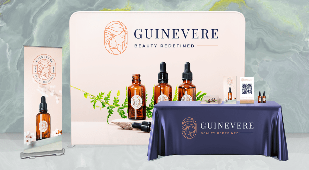 Skincare Brand's Trade Show Booth - Banners, Backdrop and Signs
