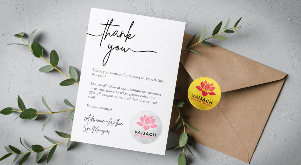 thank you card stickers