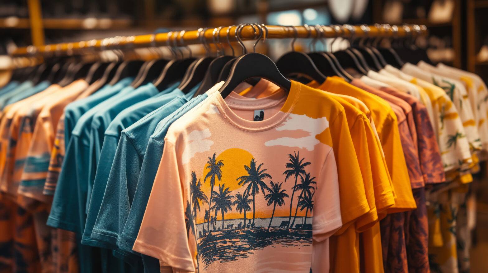 Printed t-shirts with summer illustrations